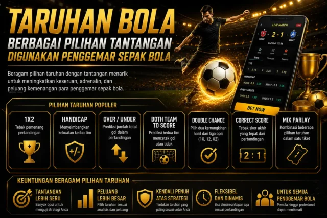 Taruhan Bola Berbagai Pilihan Tantangan Digunakan Penggemar Sepak Bola Taruhan Bola