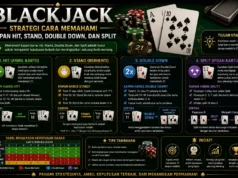 Blackjack, Strategi Cara Memahami Kapan Hit, Stand, Double Down, dan Split Blackjack